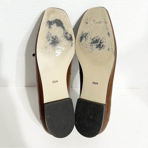 Enzo Angiolini Bernell Squared Toed Smooth Leather Loafers Flats Strap Buckle 🤎 - Picture 9 of 13